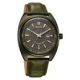 Titan Tonneau Analog Men's watch with Date and Green Dial and Green Leather Strap, 90211QL01